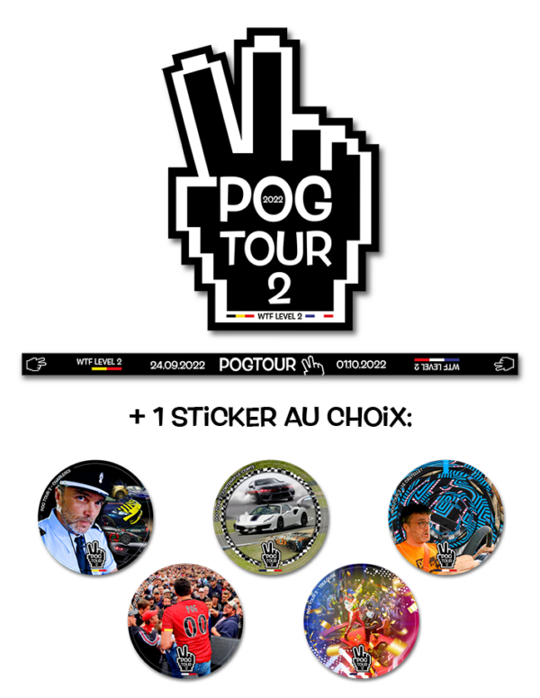 Pack 3 Bracelets/Stickers Pog Tour 2